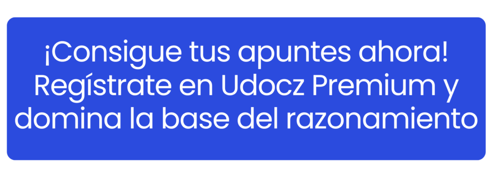 Acceso a la biblioteca de apuntes premium de Udocz sobre lógica y psicología.